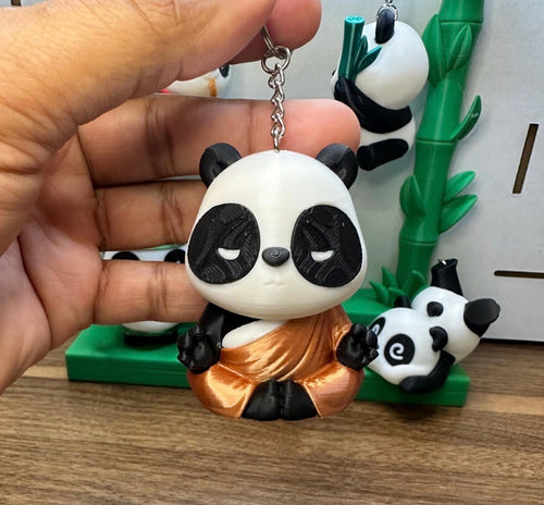 3D Printed Panda Keychain | Handmade PLA Charm, Kawaii Gift