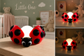 Adjustable Ladybug Night Light | 3D Printed Nursery Lamp with Opening Wings | Kids Room Decor