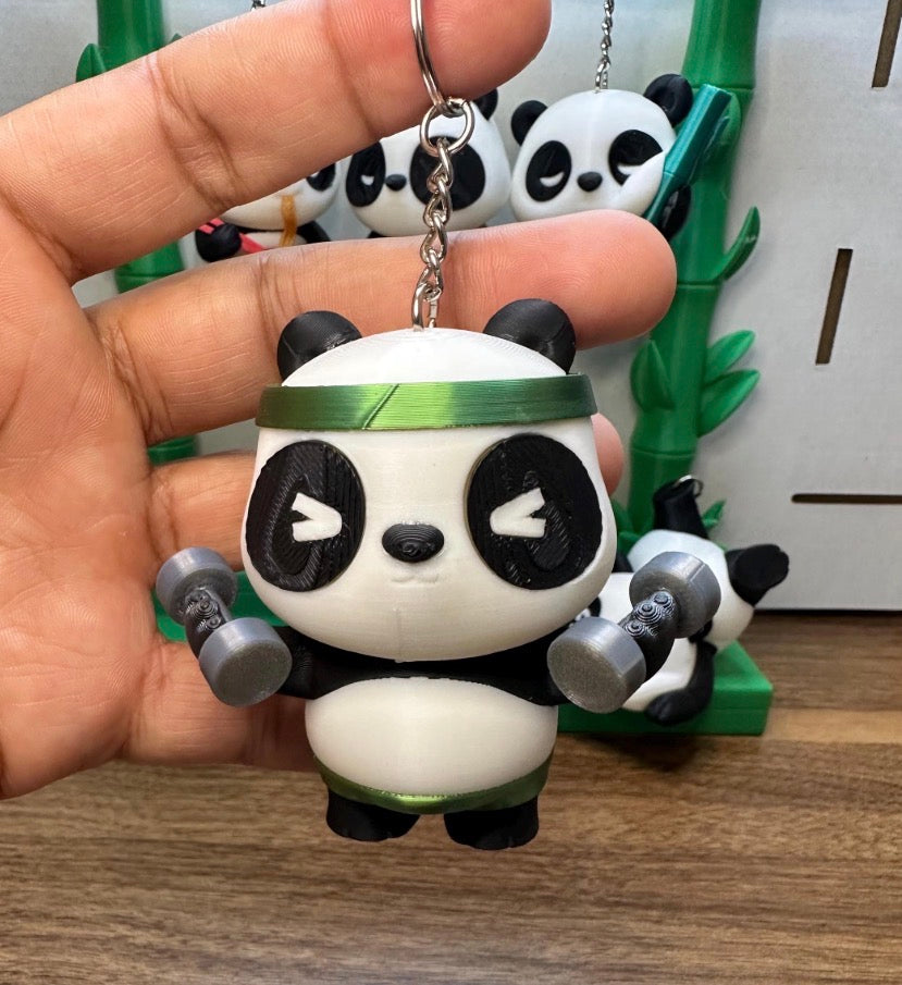 3D Printed Panda Keychain | Handmade PLA Charm, Kawaii Gift