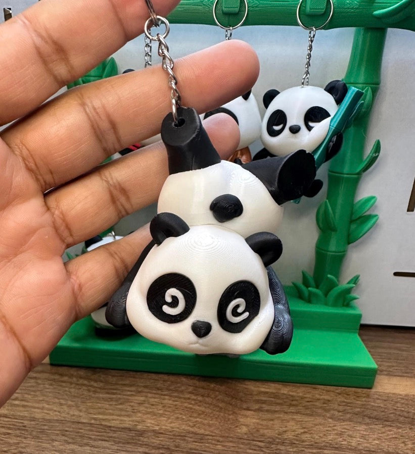 3D Printed Panda Keychain | Handmade PLA Charm, Kawaii Gift