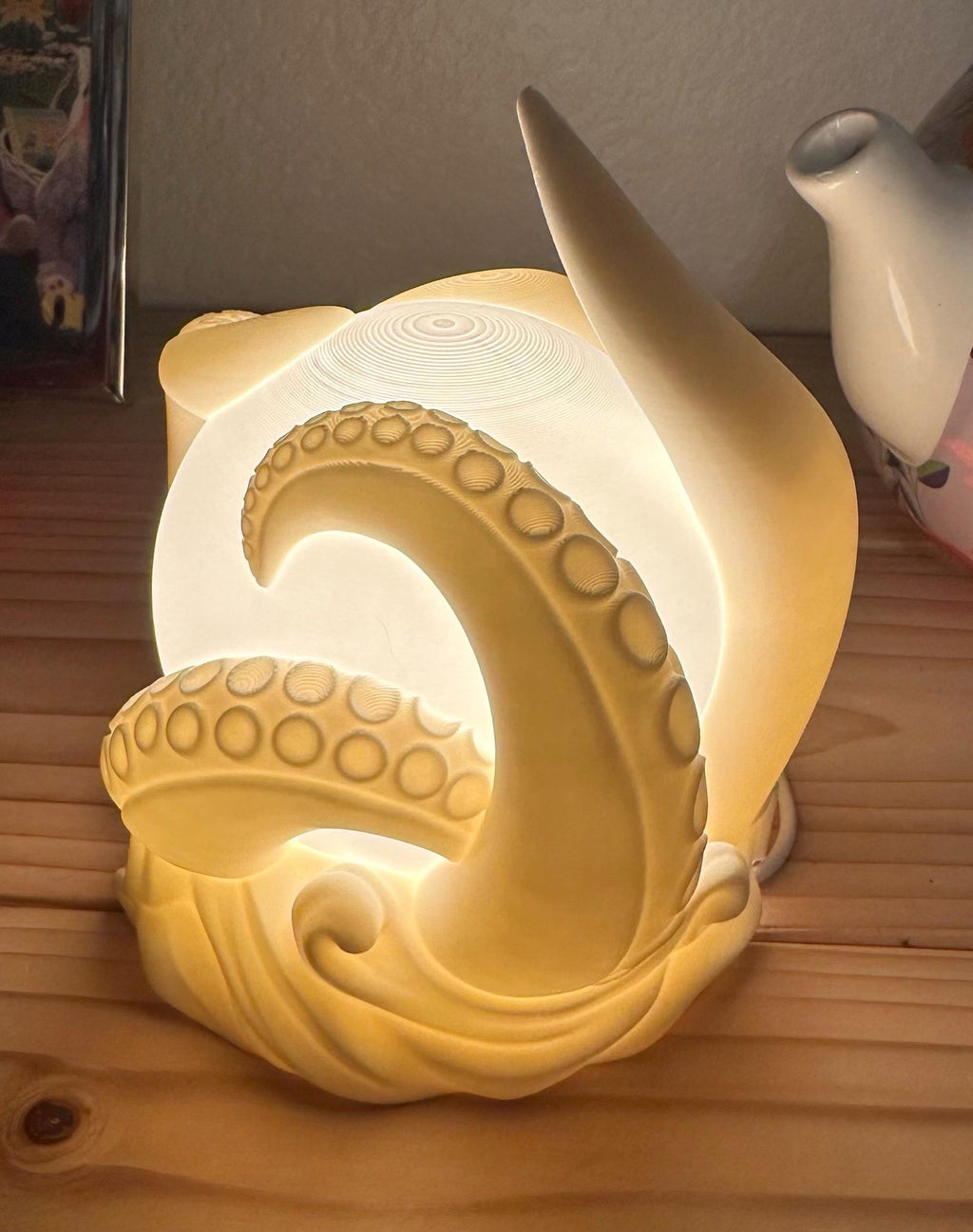 3D Printed Orb Lamp – Ambient LED Night Light, Fantasy Decor