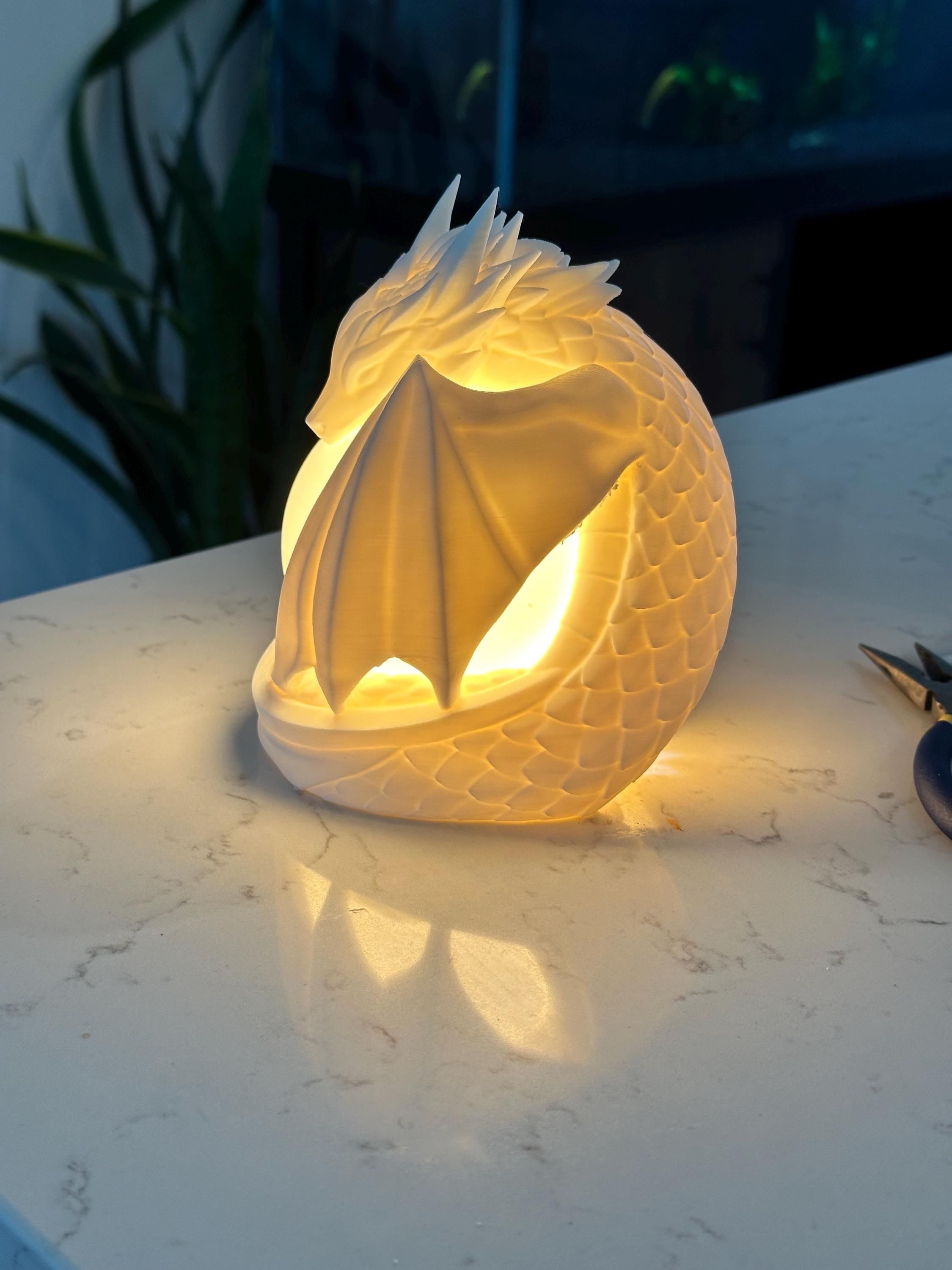 3D Printed Orb Lamp – Ambient LED Night Light, Fantasy Decor